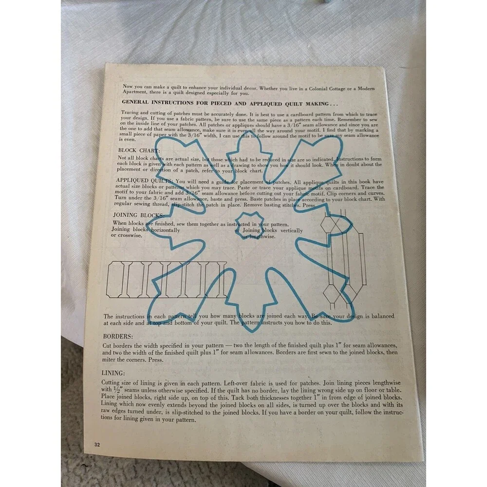 Vintage Antique Four Old Quilting Booklets Colorful Illustrations Details Below